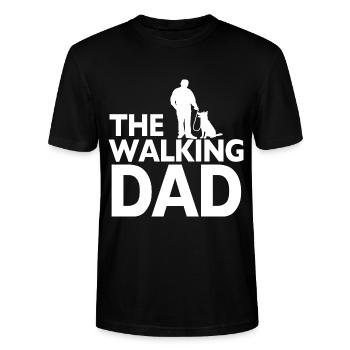 The Walking Dad Hunde Hundebesitzer Herrchen - Stanley/Stella Unisex Bio-T-Shirt CRAFTER - Schwarz - Vorne - Alina (178cm) & Michal (187cm)
