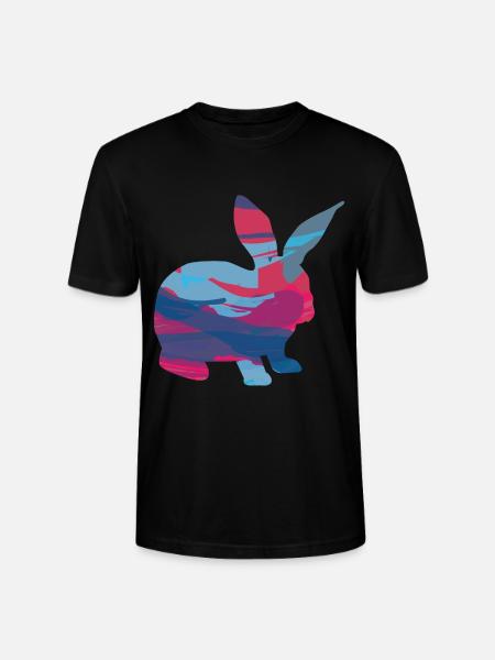 Rabbit Rabbit Rabbit - Stanley/Stella CRAFTER Unisex Organic T-Shirt - black