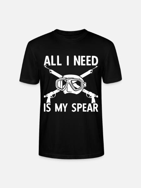 Spearfishing Spearfisher Spear Fisher - Stanley/Stella CRAFTER Unisex Organic T-Shirt - black