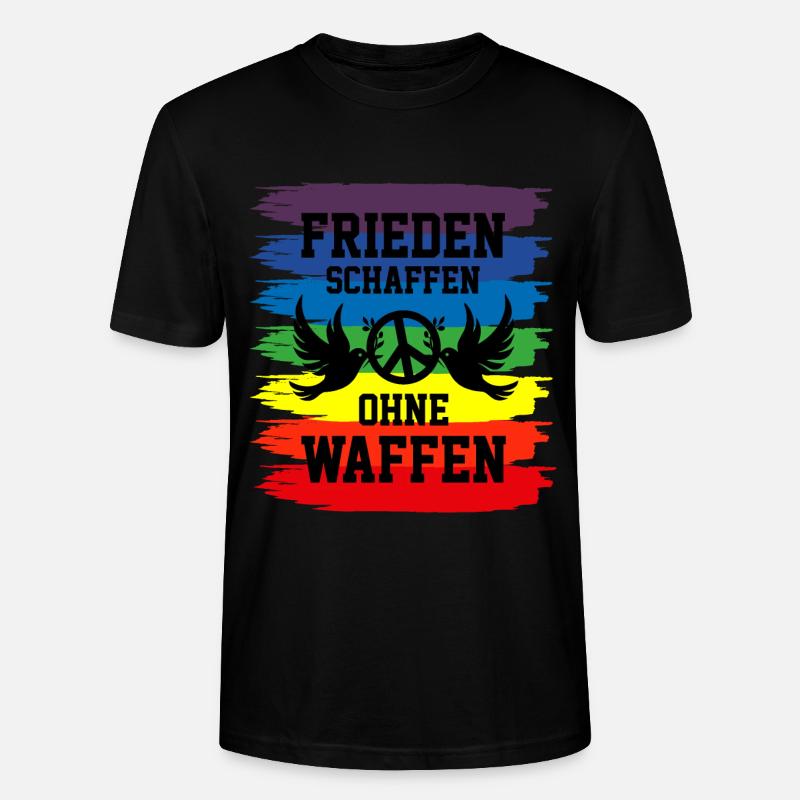 Frieden schaffen - Stanley/Stella Unisex Bio-T-Shirt CRAFTER - Schwarz