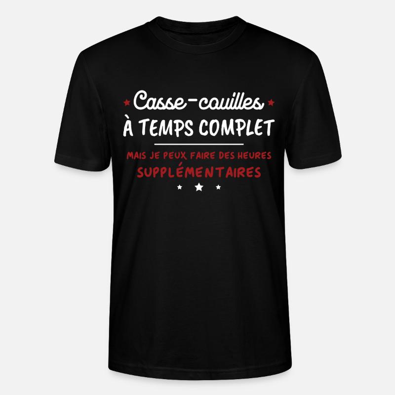 Humorous Full-time ballbreakers - Stanley/Stella CRAFTER Unisex Organic T-Shirt - black