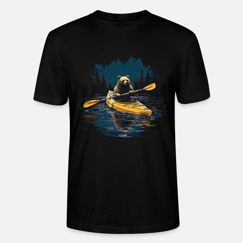 Ours avec kayak - T-shirt bio CRAFTER Stanley Stella Unisexe - noir