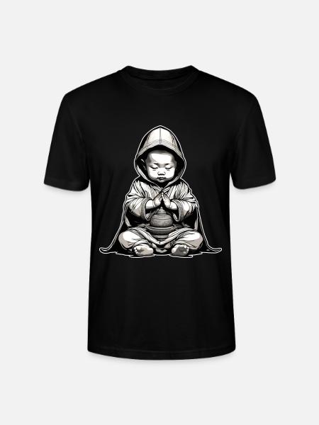 Cute Baby Buddha - Stanley/Stella CRAFTER Unisex Organic T-Shirt - black