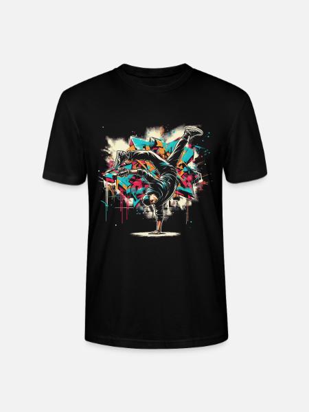 Breakdance Graffiti Sprayer - Stanley/Stella Unisex Bio-T-Shirt CRAFTER - Schwarz