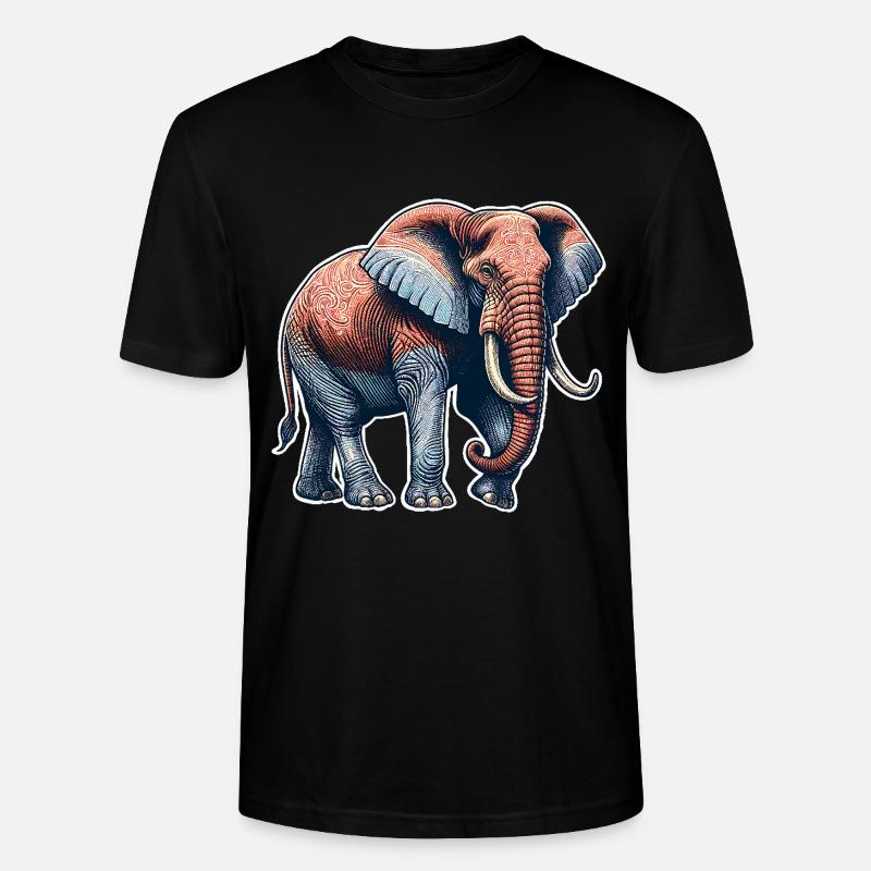 Elefant - Stanley/Stella Unisex Bio-T-Shirt CRAFTER - Schwarz
