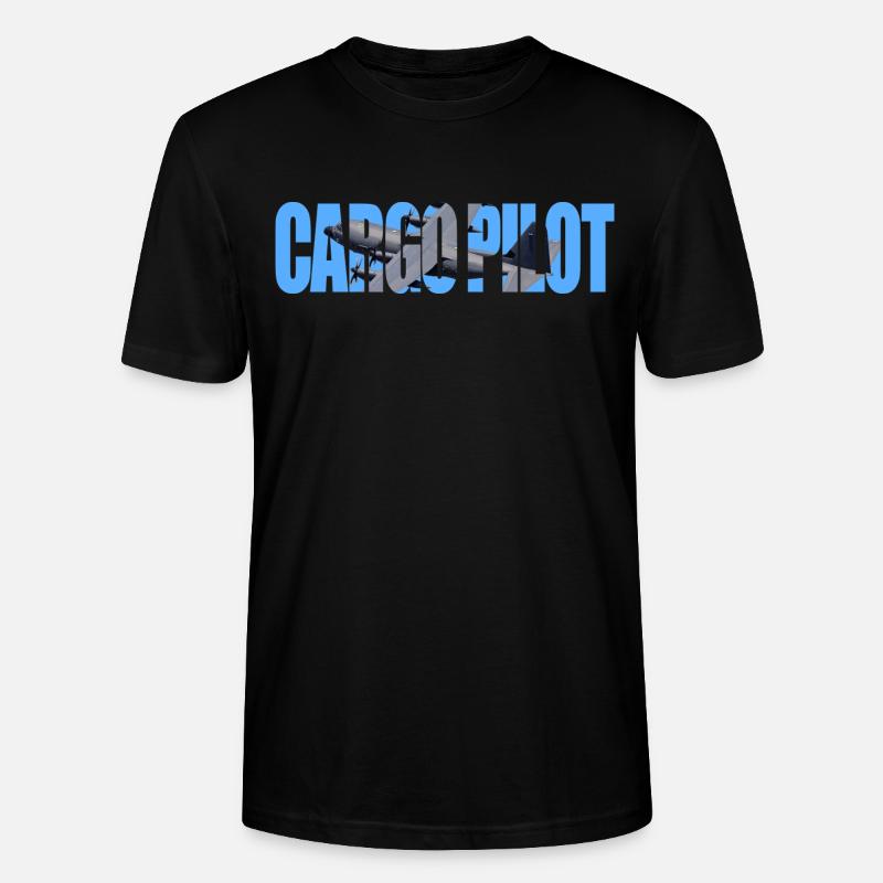 Cargo Pilot C-130 - Stanley/Stella CRAFTER Unisex Organic T-Shirt - black