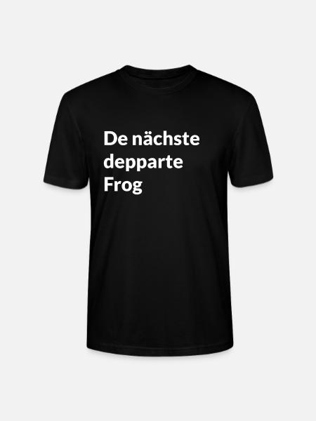 denächstedeppartefrog - Mundart - Stanley/Stella Unisex Bio-T-Shirt CRAFTER - Schwarz