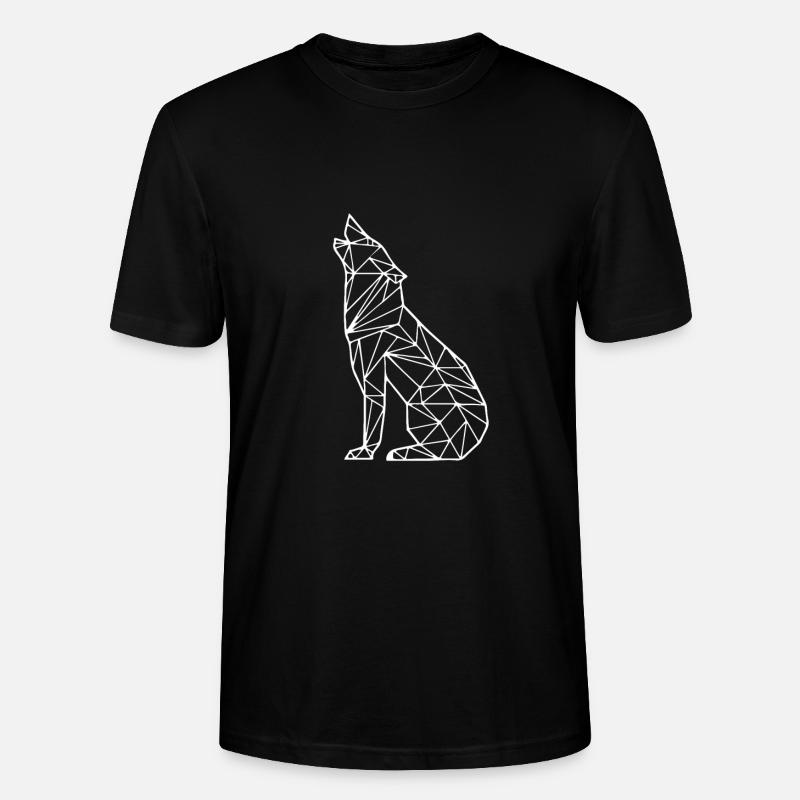 Dessin vectoriel - loup - T-shirt bio CRAFTER Stanley Stella Unisexe - noir