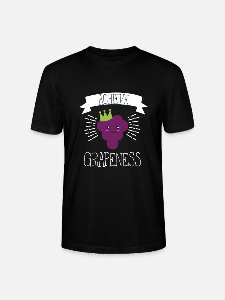 Fruits Grapes Saying Funny Gift - Stanley/Stella CRAFTER Unisex Organic T-Shirt - black