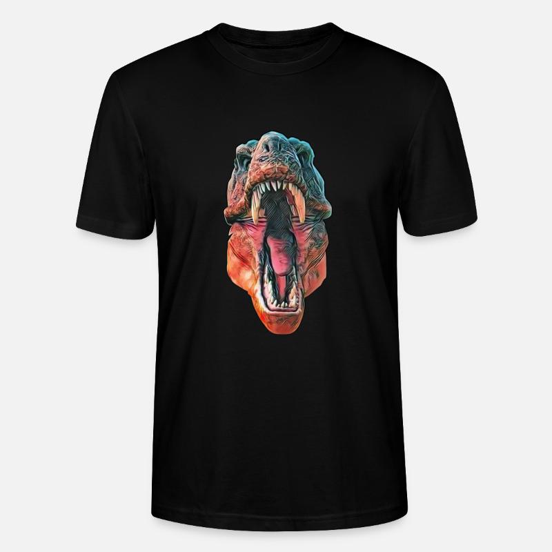 T-Rex - Stanley/Stella Unisex Bio-T-Shirt CRAFTER - Schwarz