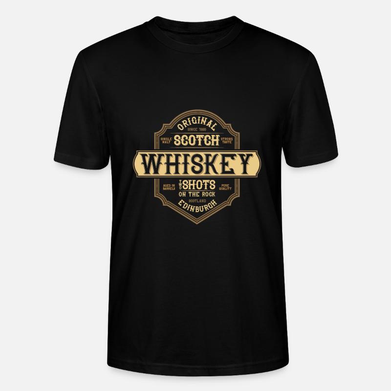 ORIGINAL SCOTCH WHISKEY - T-shirt bio CRAFTER Stanley Stella Unisexe - noir