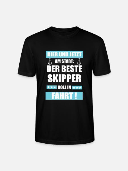 Skipper Anker Spruch - Stanley/Stella Unisex Bio-T-Shirt CRAFTER - Schwarz