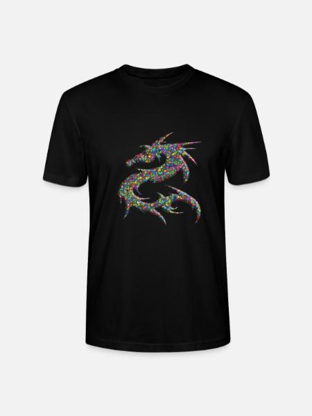 Drache Drachen - Stanley/Stella Unisex Bio-T-Shirt CRAFTER - Schwarz