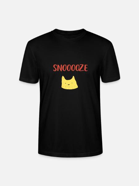 snooze cat late riser - Stanley/Stella CRAFTER Unisex Organic T-Shirt - black