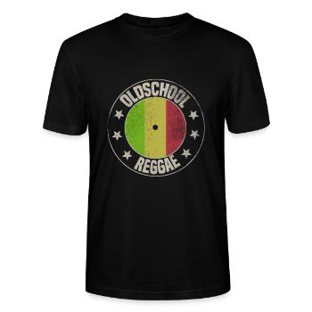 reggae oldschool grunge - Stanley/Stella Unisex Bio-T-Shirt CRAFTER - Schwarz - Vorne - Alina (178cm) & Michal (187cm)