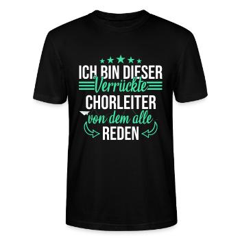 Chor Chorleiter Dirigent Chorleitung Spruch - Stanley/Stella Unisex Bio-T-Shirt CRAFTER - Schwarz - Vorne - Alina (178cm) & Michal (187cm)