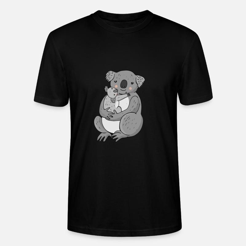 Koala mignon avec bébé koala! - T-shirt bio CRAFTER Stanley Stella Unisexe - noir