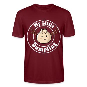 Mein Kleiner Dumpling - Stanley/Stella Unisex Bio-T-Shirt CRAFTER - Burgunderrot - Vorne - Alina (178cm) & Michal (187cm)