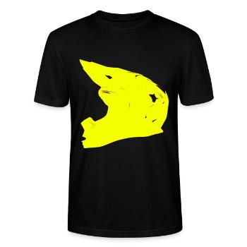Helmet yellow - Stanley/Stella CRAFTER Unisex Organic T-Shirt - black - Front - Alina (178cm) & Michal (187cm)