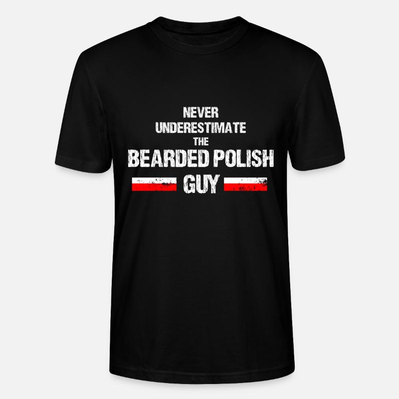 bearded polish - Stanley/Stella Unisex Bio-T-Shirt CRAFTER - Schwarz