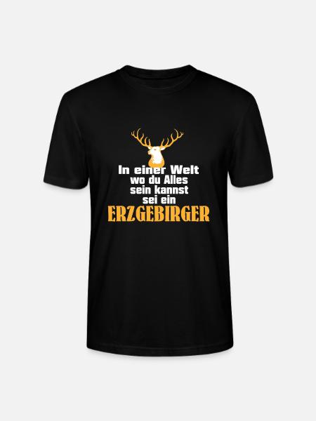erzgebirger - Stanley/Stella Unisex Bio-T-Shirt CRAFTER - Schwarz