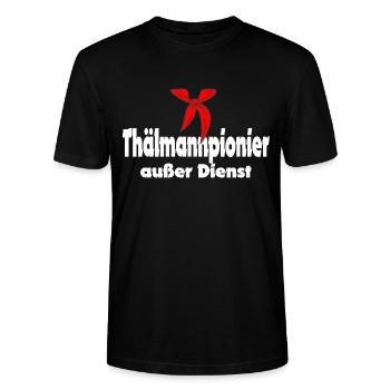 Thälmannpionier außer Dienst - Stanley/Stella Unisex Bio-T-Shirt CRAFTER - Schwarz - Vorne - Alina (178cm) & Michal (187cm)