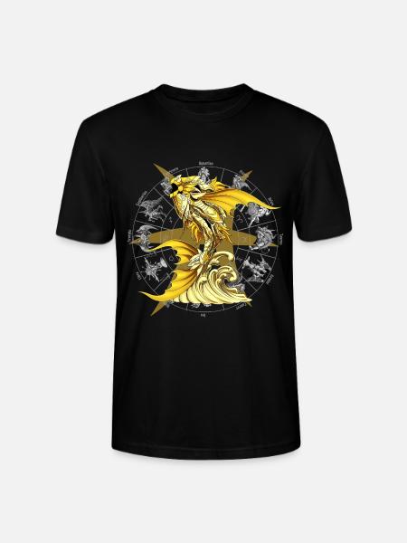Pisces Zodiac Divine Armor - Stanley/Stella CRAFTER Unisex Organic T-Shirt - black