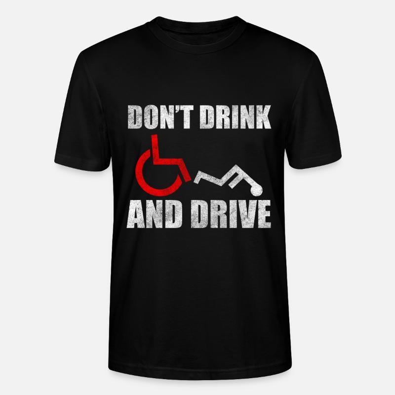 Rollstuhlfahrer Behindert Humor - Stanley/Stella Unisex Bio-T-Shirt CRAFTER - Schwarz