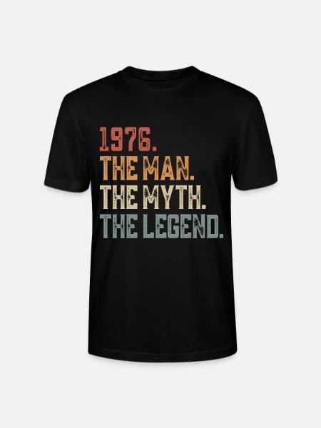 Né en 1976 Homme Mythe Légende Anniversaire - T-shirt bio CRAFTER Stanley Stella Unisexe - noir