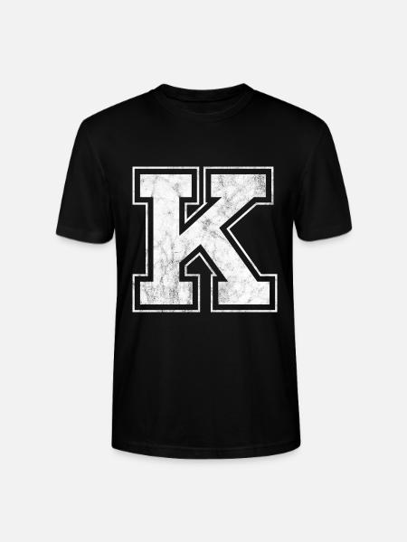 Letter K - Stanley/Stella CRAFTER Unisex Organic T-Shirt - black