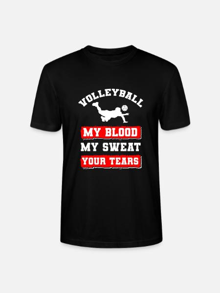 Volleyball Player Ball Heartbeat - Stanley/Stella CRAFTER Unisex Organic T-Shirt - black