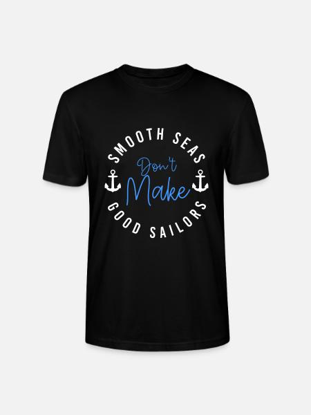 Sailing Ship Boat Sailing Waves - Stanley/Stella CRAFTER Unisex Organic T-Shirt - black