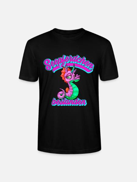 Seepferdchen Bestanden Frühschwimmer - Stanley/Stella Unisex Bio-T-Shirt CRAFTER - Schwarz