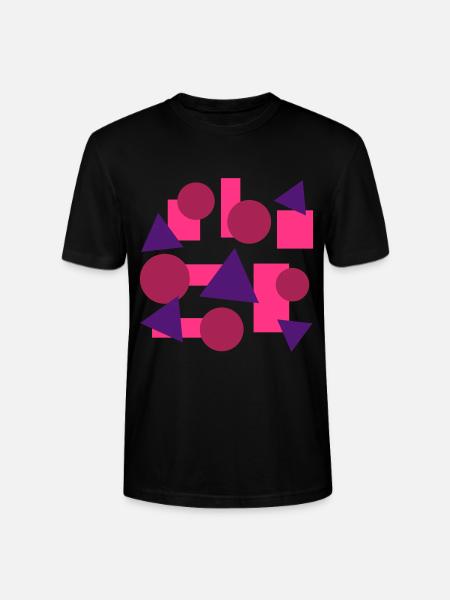 Geometric shapes (squares, circles, triangles) - Stanley/Stella CRAFTER Unisex Organic T-Shirt - black