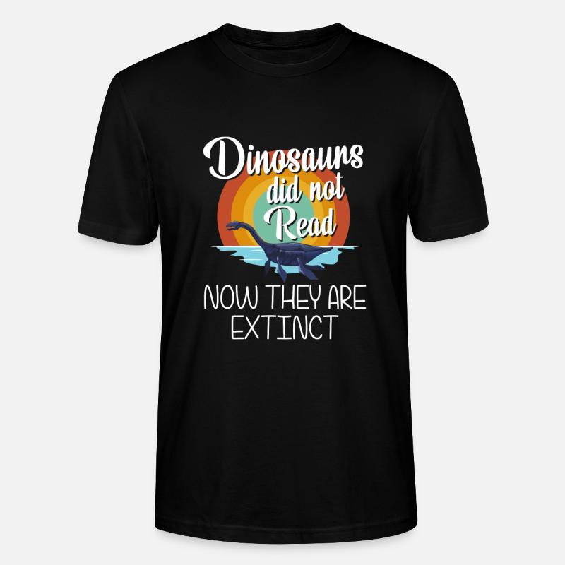 T-Rex Stegosaurus Dinosaure - T-shirt bio CRAFTER Stanley Stella Unisexe - noir