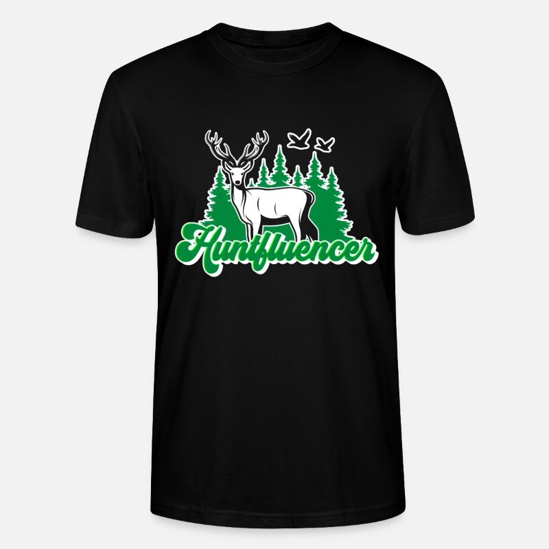 Huntfluencer Chasseur Influenceur - T-shirt bio CRAFTER Stanley Stella Unisexe - noir