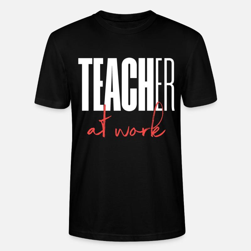 Teacher at work - Stanley/Stella Unisex Bio-T-Shirt CRAFTER - Schwarz