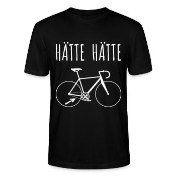 HÄTTE HÄTTE FAHRRADKETTE - Stanley/Stella Unisex Bio-T-Shirt CRAFTER - Schwarz - Vorne - Alina (178cm) & Michal (187cm)