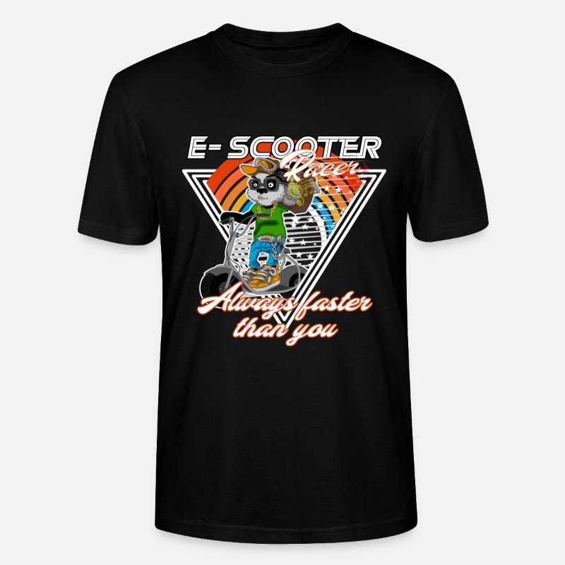 Escooter Electricscooter Panda - Stanley/Stella CRAFTER Unisex Organic T-Shirt - black