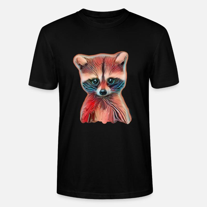 Waschbär - Stanley/Stella Unisex Bio-T-Shirt CRAFTER - Schwarz