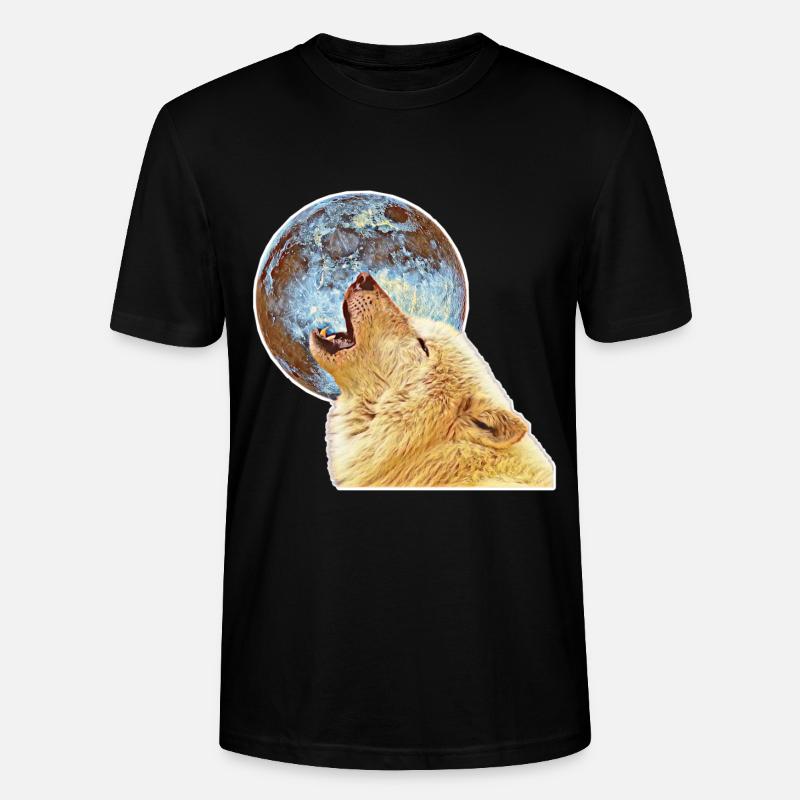 Loup - T-shirt bio CRAFTER Stanley Stella Unisexe - noir