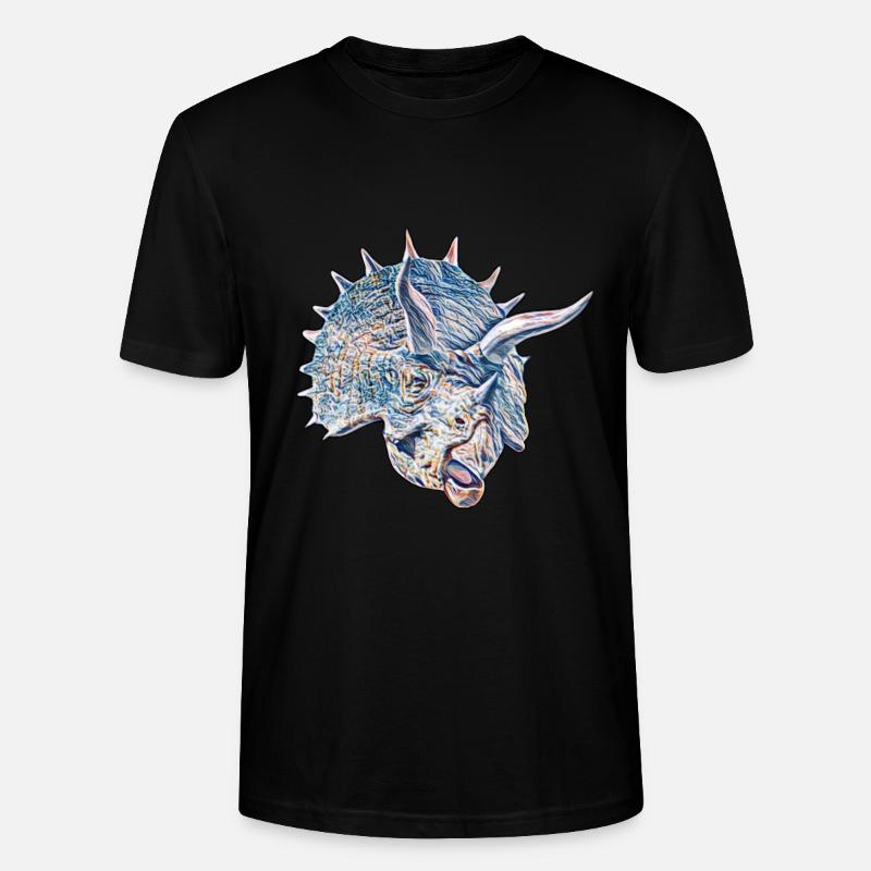 Triceratops - Stanley/Stella Unisex Bio-T-Shirt CRAFTER - Schwarz