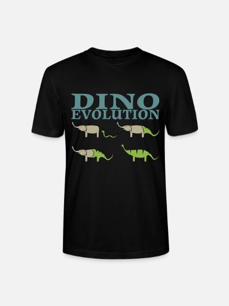 Dino Evolution Dinosaur Elephant - Stanley/Stella CRAFTER Unisex Organic T-Shirt - black