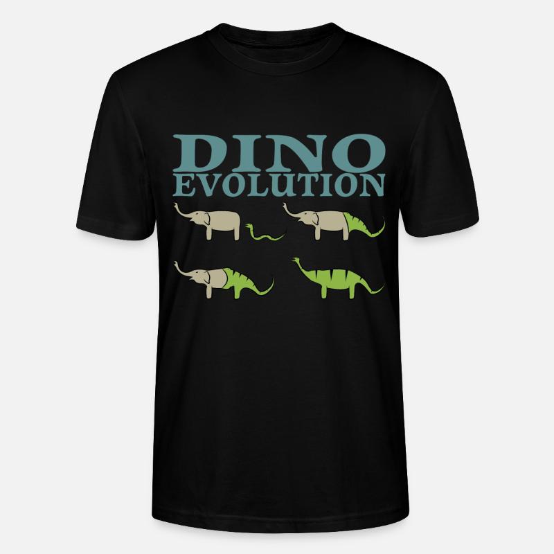 Dino Evolution Dinosaurier Elefant - Stanley/Stella Unisex Bio-T-Shirt CRAFTER - Schwarz