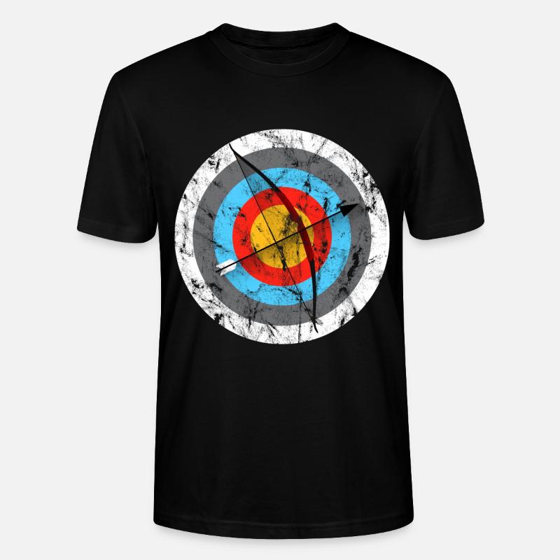Archery Target Archer Gift - Stanley/Stella CRAFTER Unisex Organic T-Shirt - black