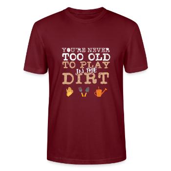 jardinier - T-shirt bio CRAFTER Stanley Stella Unisexe - bordeaux - Devant - Alina (178cm) & Michal (187cm)