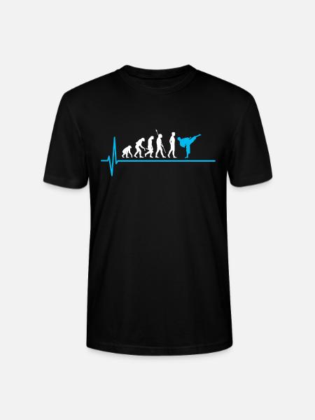 Karate Evolution Kickboxing Heartbeat - Stanley/Stella CRAFTER Unisex Organic T-Shirt - black
