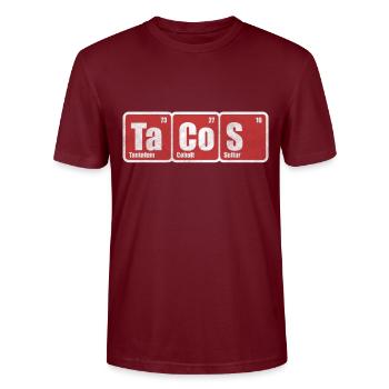 Taco - Stanley/Stella CRAFTER Unisex Organic T-Shirt - burgundy - Front - Alina (178cm) & Michal (187cm)