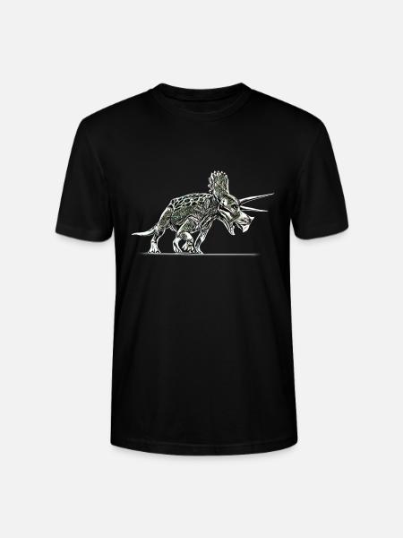Triceratops - Stanley/Stella CRAFTER Unisex Organic T-Shirt - black