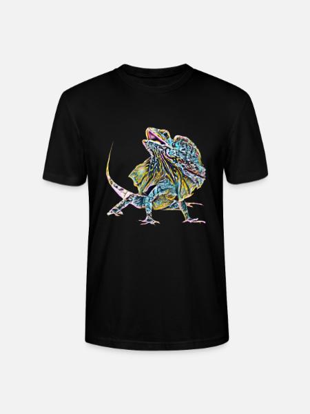 frilled lizard - Stanley/Stella CRAFTER Unisex Organic T-Shirt - black
